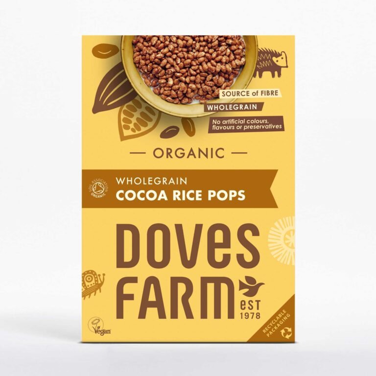 Doves Farm Organic Wholegrain Cocoa Rice Pops 